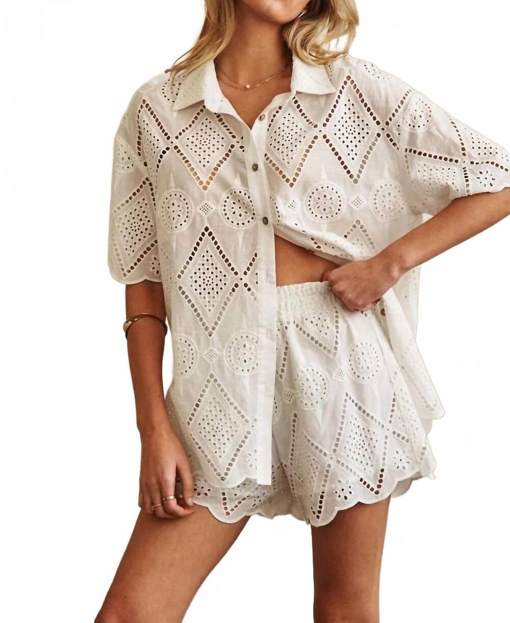 NEW MELLO godeth blouse in white